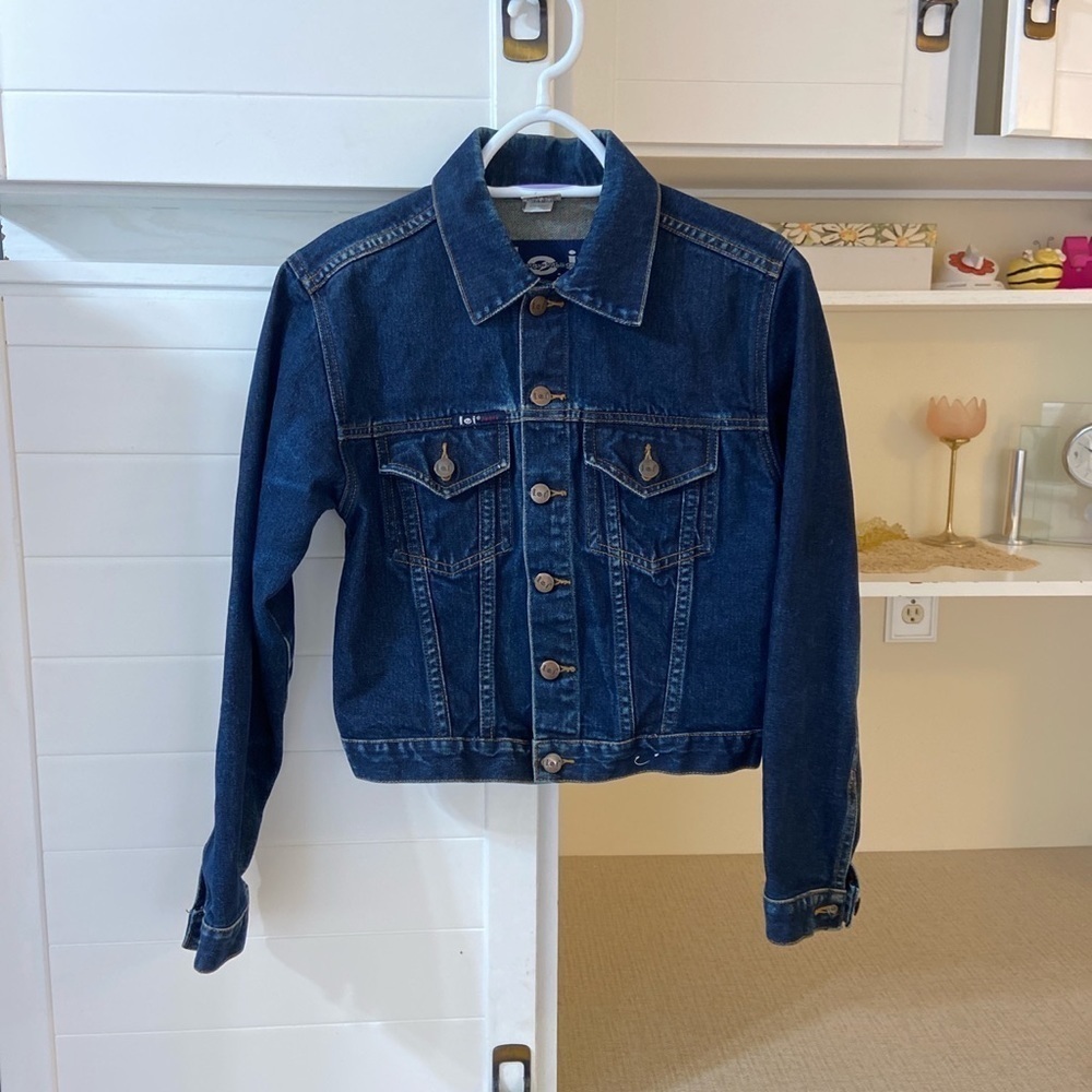 Vintage dark wash denim jacket